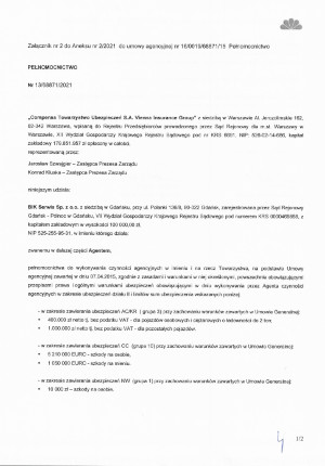 Compensa TU SA VIG -pełnomocnictwo 13_68871_2021 z dn.
      01.08.2021